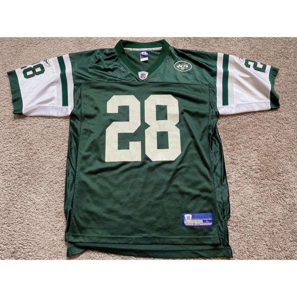 NFL New York Jets Jersey Curtis Martin 28 Reebok Mens Large Starters